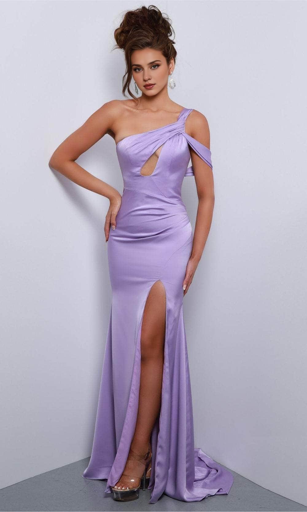 Formal Women's Dresses/ One Shoulder Asymmetric Front Cut Out Prom Dress Open Back High Slit Evening Dress